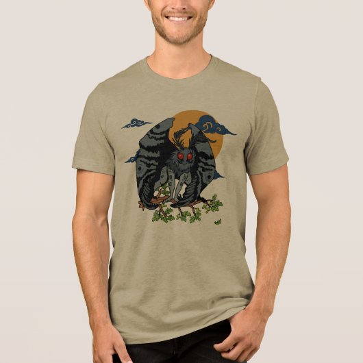 Mothman Tri-Blend Shirt (Voorkant)