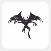 MOTHMAN VIERKANTE STICKER (Voorkant)