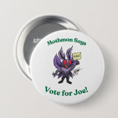 Mothman zegt stem op Joe Ronde Button 7,6 Cm (Voorkant /achterkant)