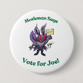 Mothman zegt stem op Joe Ronde Button 7,6 Cm (Voorkant)
