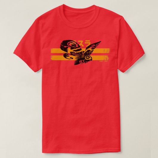 MOTHRA STREPEN T-SHIRT (Design voorkant)