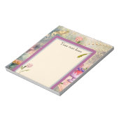 Moths and Pansies Personalized Romantic Notitieblok (Linkerzijde)