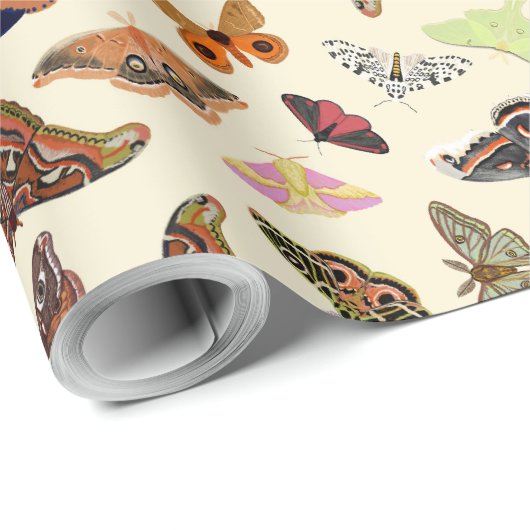 Moths Cottagecore Cadeaupapier (Rol Hoek)
