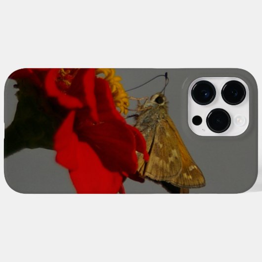 Moths en Red Zinnia Case-Mate iPhone Case (Achterkant (horizontaal))