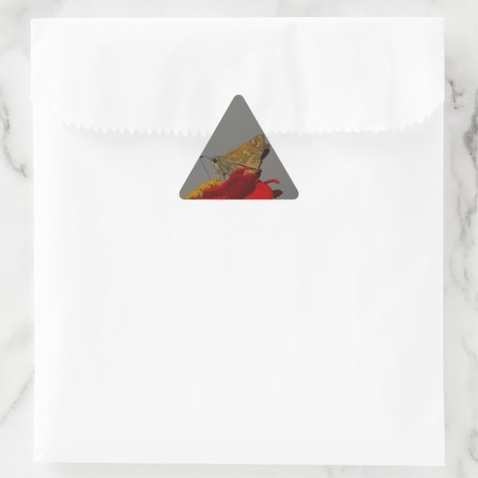 Moths en Red Zinnia Sticker (Tas)