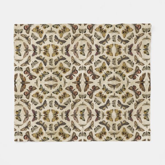  Moths Fleece Blanket (Voorkant (Horizontaal))