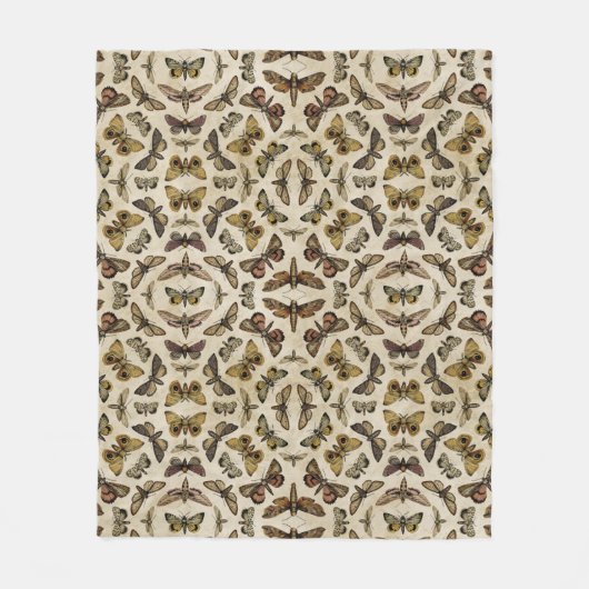  Moths Fleece Blanket Deken (Voorkant)