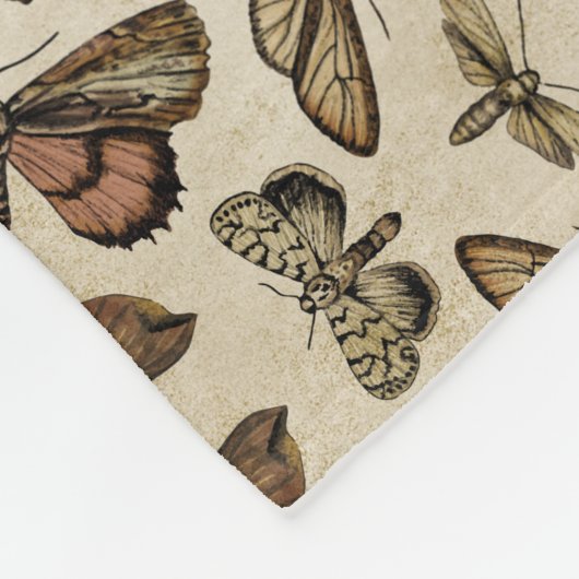  Moths Fleece Blanket Deken (Hoek)