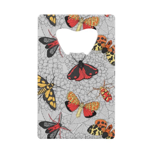 Moths on hydrangea creditkaart flessenopener (Voorkant)