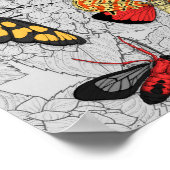 Moths on hydrangea poster (Hoek)