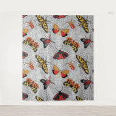 Moths on hydrangea wandkleed (Voorkant)