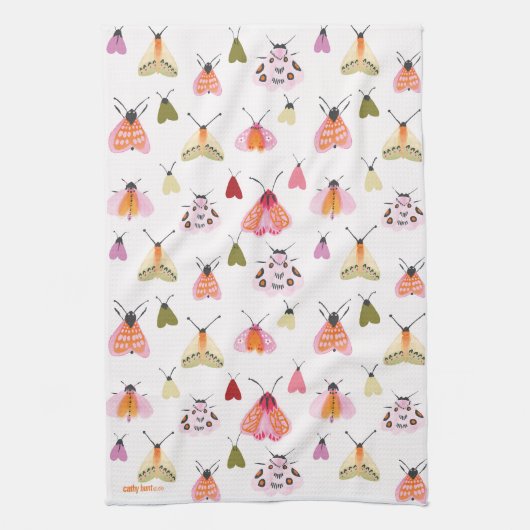  Moths Tea Towel Theedoek (Verticaal)