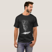 Motie met een wolf mannen meisjes jongens t-shirt (Voorkant volledig)