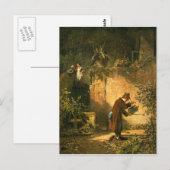 motief - Bloemenliefhebber - Spitzweg Briefkaart (Voorkant / Achterkant)