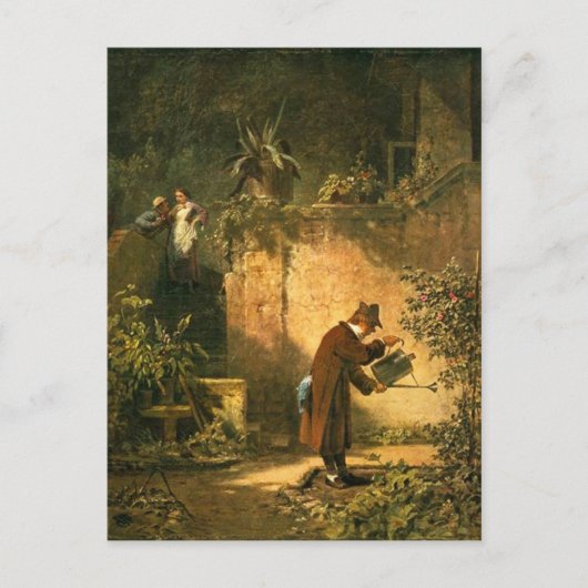 motief - Bloemenliefhebber - Spitzweg Briefkaart (Voorkant)