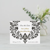  motief bruiloft, Save the Date, Folie Uitnodiging Briefkaart (Staand Voorkant)