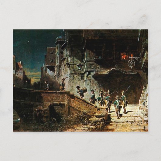 motief - De Nachtwacht - Spitzweg Briefkaart (Voorkant)