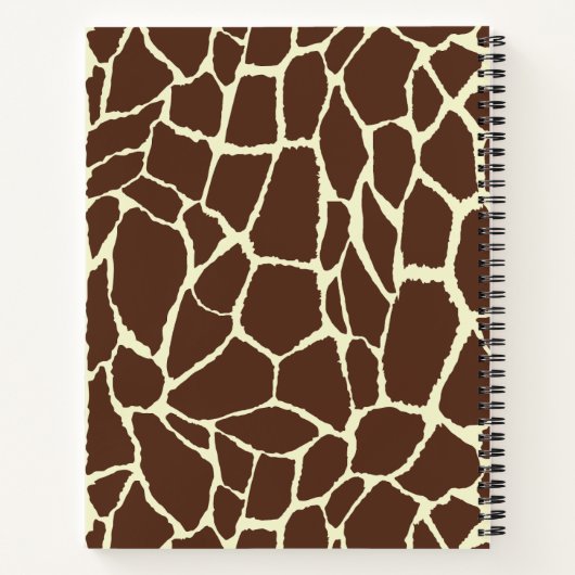 Motief Giraffe Notitieboek (Achterkant)