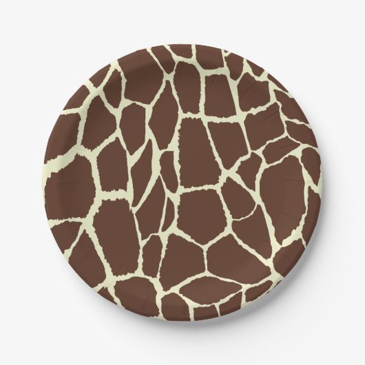 Motief Giraffe Papieren Bordje (Voorkant)