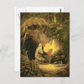 , Motief - Hermit Grilling Chicken Briefkaart (Voorkant / Achterkant)