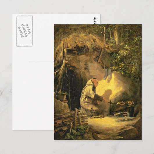 , Motief - Hermit Grilling Chicken Briefkaart (Voorkant / Achterkant)