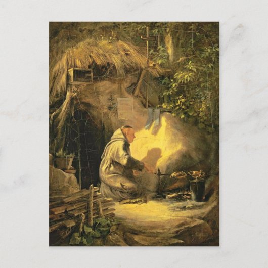 , Motief - Hermit Grilling Chicken Briefkaart (Voorkant)