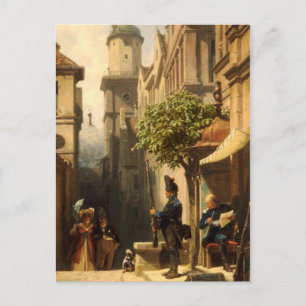  Motief - Hij komt eraan - Spitzweg Briefkaart