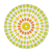  motief in limoengroen, citroengeel, sinaasappel snijplank (Voorkant)