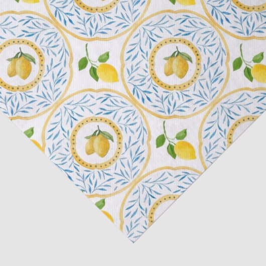 Motief  italiaans citroenen decoupage tissuepapier (Detail)