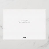   Motief Kerstfoto Zwart Folie Feestdagenkaart (Achterkant)