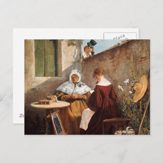 motief - Liefdesbrief - Spitzweg Briefkaart (Voorkant / Achterkant)