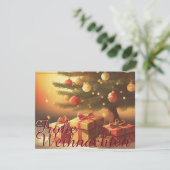 Motief, met cadeaus onder de kerstboom 37016 (Staand voorkant)