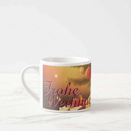 Motief, met cadeaus onder de kerstboom 37016 espresso kop (Links)
