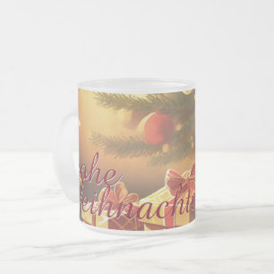 Motief, met cadeaus onder de kerstboom 37016 matglas koffiemok