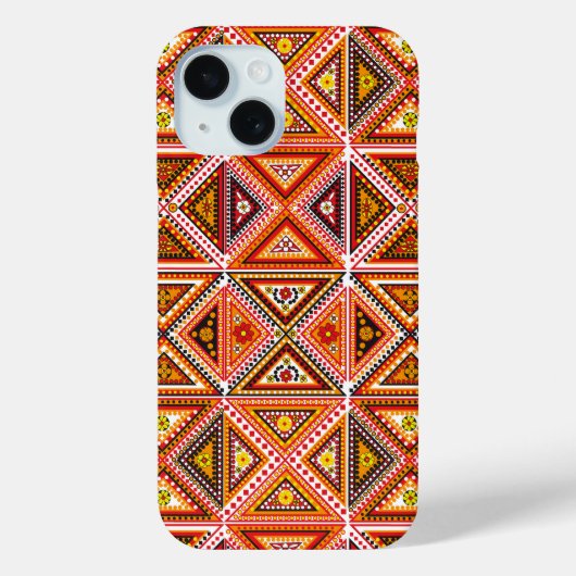 Motief Quilt Patroon iPhone Case (Achterkant)