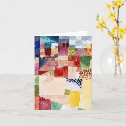 Motief uit Hammamet van Paul Klee, Abstracte Kunst Kaart (Gele Bloem)