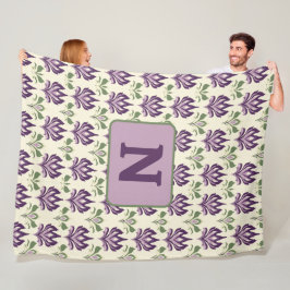 motief van de sierlelie fleece deken