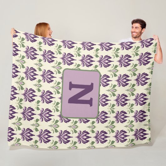 motief van de sierlelie fleece deken (In situ)