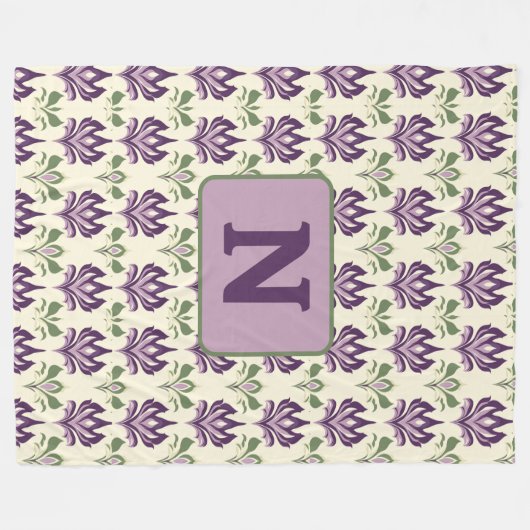 motief van de sierlelie fleece deken (Voorkant (Horizontaal))