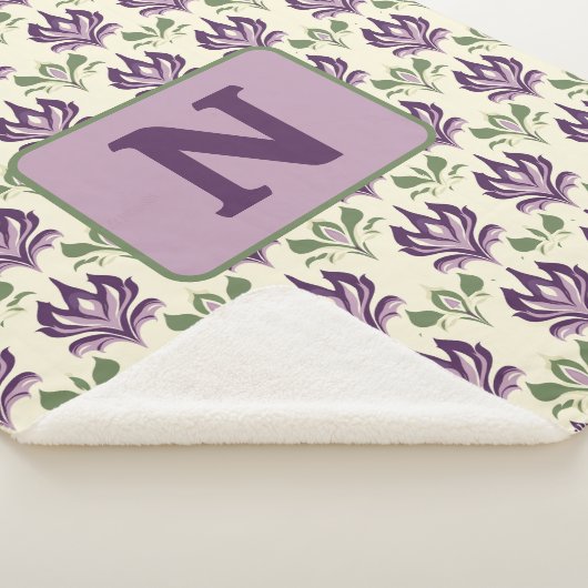 motief van de sierlelie sherpa deken (3/4)