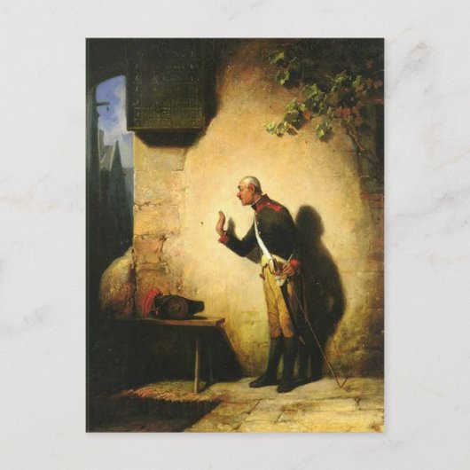  Motief - Vliegvanger - Spitzweg Briefkaart (Voorkant)