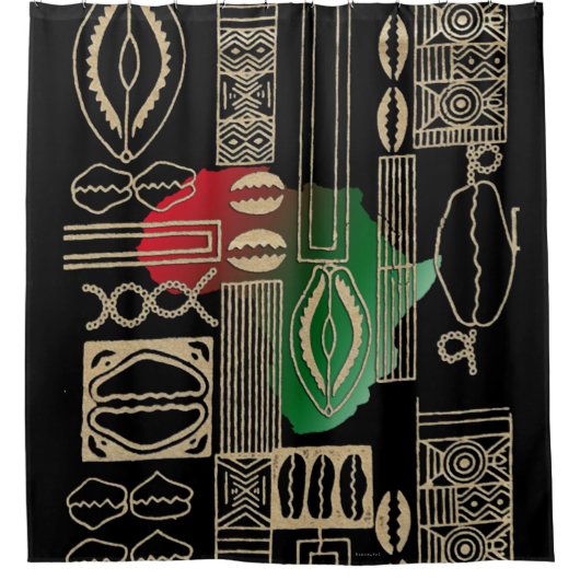 motief voor batikkralen douchegordijn (Voorkant)