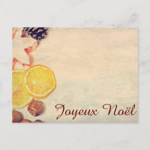 Motief voor Kerstmis met fruit... Feestdagenkaart