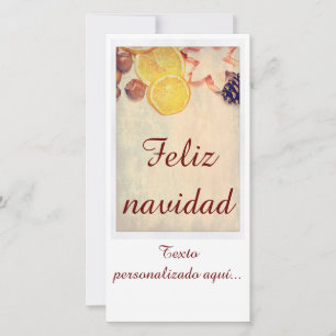 Motief voor Kerstmis met fruit... Feestdagenkaart