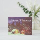 Motief voor kerstwinters wonderland feestdagenkaart (Staand voorkant)