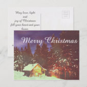 Motief voor kerstwinters wonderland feestdagenkaart (Voorkant / Achterkant)