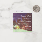 Motief voor kerstwinters wonderland notitiekaartje (Voorkant / Achterkant in situ)