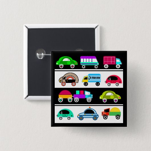 Motief voor kinderen vierkante button 5,1 cm (Voorkant /achterkant)