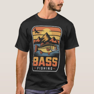 Motief voor largemouthbaars vissen t-shirt