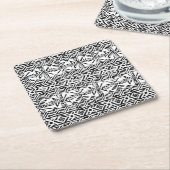 Motief voor tribale maya-inktprinten kartonnen onderzetters (Schuin)